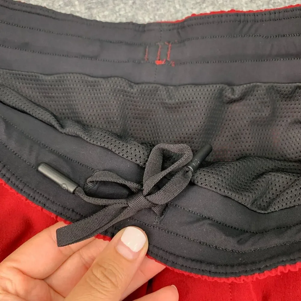Lululemon Swim Shorts Mens S Small‎ Ruby Red Channel Cross Brief Lined Trunks